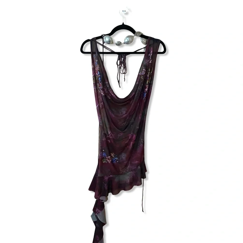 Jaded London Purple Floral Mini Dress - Picture 7 of 14